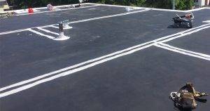 Mint roofing flat roof coating project